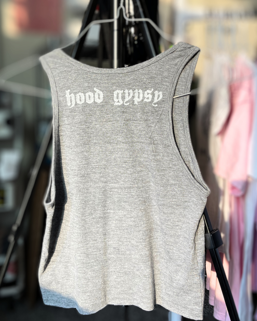 Cropped HOU HG Grillz tank/ White