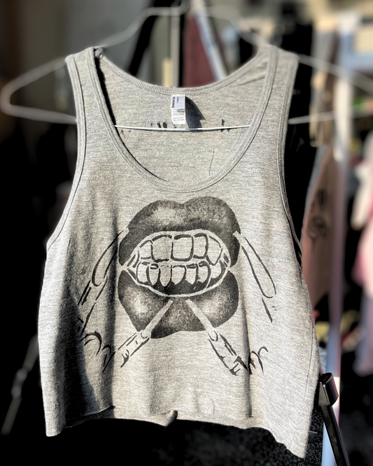Cropped HOU HG tank/ Black