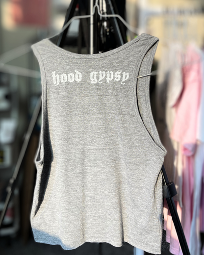 Cropped HOU HG Grillz  tank/ White