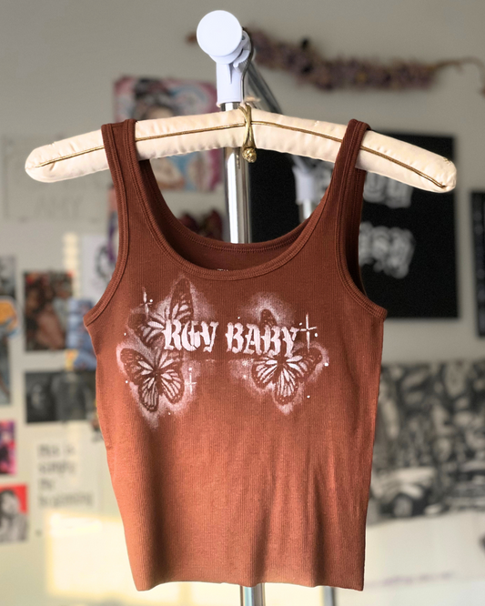 RGV Baby Butterfly Crop Tank